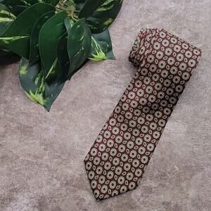 Guy Laroche Paris Multicolor floral paisley geometric 100% Silk Men's Necktie